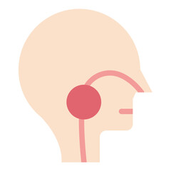 Vector Design Head and Neck Cancer Icon Style