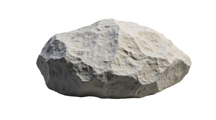 Natural Stone Rock Isolated on a Transparent Background (PNG).