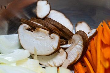 slices of shiitake mushroom