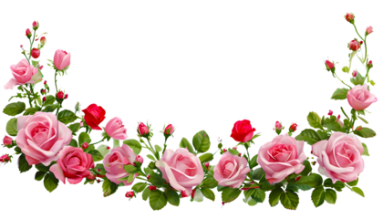 Transparent PNG Floral Border Graphic Resource Perfect for Designing Leaflets, Brochures, Poetry, Song Backgrounds, and Other Creative Projects