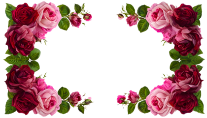 Transparent PNG Floral Border Graphic Resource Perfect for Designing Leaflets, Brochures, Poetry, Song Backgrounds, and Other Creative Projects