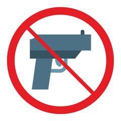 Vector Design No Firearms Icon Style