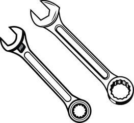 A Dual Headed Wrench Set Featuring Both Open and Box Ends for Enhanced Versatility in Tight Spaces and Various Applications