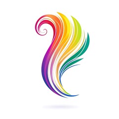 
a colorful logo with a white background