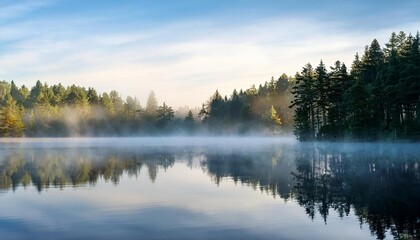 reflection of trees in water