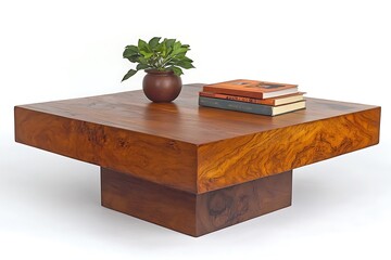 Modern Wooden Coffee Table with Square Design