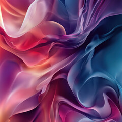 Obraz premium an abstract composition of smooth lines and translucent color layers. 