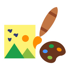 Vector Design Wellness Painting Icon Style