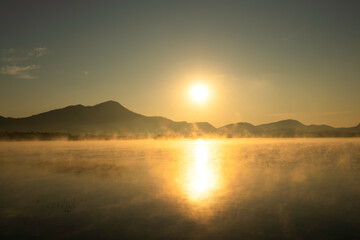 Fototapeta premium sunrise over the river