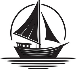 boat victor design with white background.