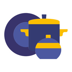 Vector Design Cookware Set Icon Style