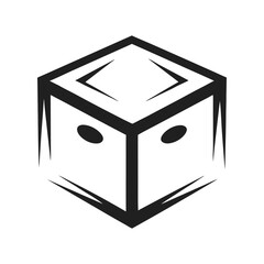 a logo of a cube vector illustration