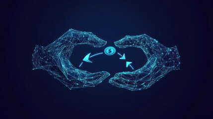 Secure digital transaction concept.