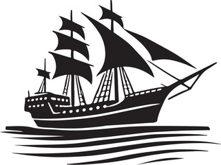 boat icon  design withy victor style .