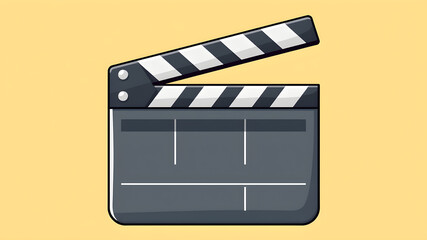 Fototapeta premium Movie clapperboard illustration. Generative AI