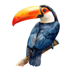 Naklejka premium Watercolor Plumage isolated on transparent background