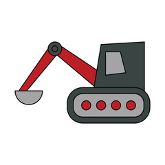 Building site machinery design vector.