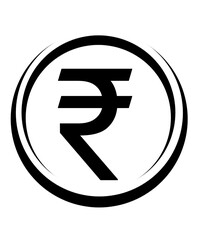 Indian rupee icon logo
