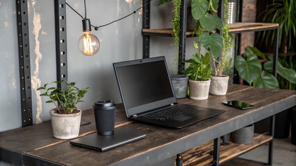 Fototapeta premium Stylish Work from Home 