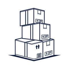 E-commerce and shopping icon vector illustration in white background