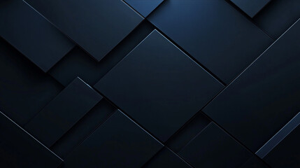 Black Abstract Geometric Illustration Background, Abstract Geometric Pattern of Dark Blue Rectangular Shapes