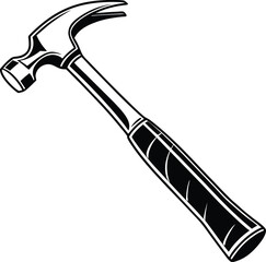 Heavy Duty Claw Hammer Line Art - A Versatile DIY Hammer Ideal for Home Improvement Tasks, Combining Functionality and Style for Both Professionals and Hobbyists