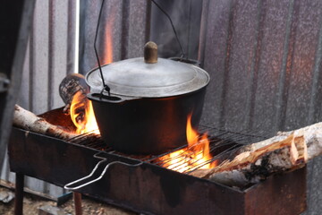 kettle on the fire