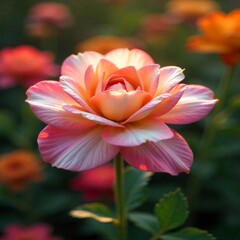 Fototapeta premium pink and yellow flower