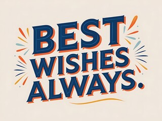Best Wishes Always A Positive Message Design