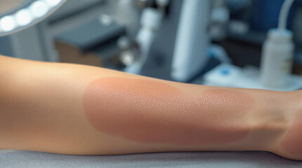 Itchy rash on arm in clinical setting, seasonal allergies