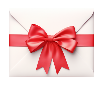 Love Letter with Red Ribbon Isolated on Transparent Background PNG
 - Powered by Adobe