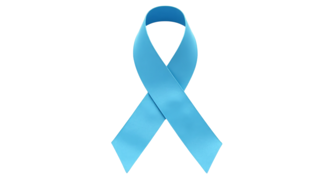 Prostate Cancer Awareness Ribbon Isolated on a Transparent Background (PNG).