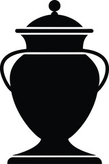 illustration of a pot silhouette vector 