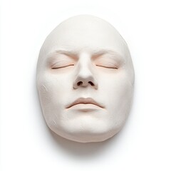 Serene Textured White Mask A Study in Form and Texture
