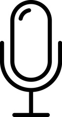 Simple vector icon. Flat illustration on a theme microphone