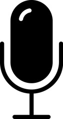 Simple vector icon. Flat illustration on a theme microphone
