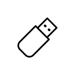 Simple vector icon. Flat illustration on a theme graph USB stick