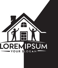 house in the form real estate logo