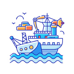 marine industry icon, marine industry vector illustration-simple illustration of marine industry, perfect for marine industry logos and icons