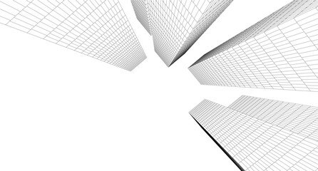 Buildings in the city skyscrapers