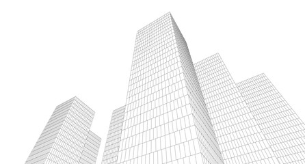 Naklejka premium Buildings in the city skyscrapers