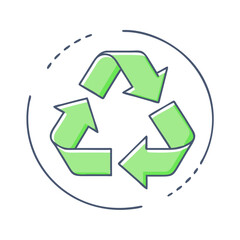 recycling icon, recycling vector illustration-simple illustration of recycling, perfect for recycling logos and icons