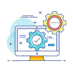 software development icon, software development vector illustration-simple illustration of software development, perfect for software development logos and icons