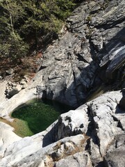 waterfall in the mountains
