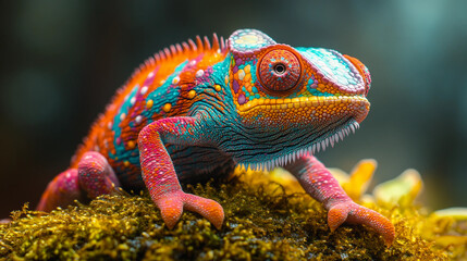 Fototapeta premium chameleon on a branch