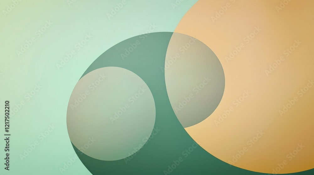 Poster modern and stylish abstract background featuring overlapping circles of varying sizes and colors, cr