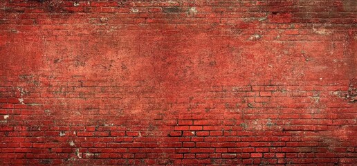Red Brick Wall Texture Background Red Grunge Brickwork Aged Masonry Pattern