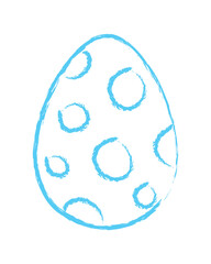 Hand-drawn Easter egg with polka dots