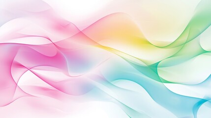 Obraz premium Blending gentle pastel hues in a mesmerizing display, flowing abstract waves create a serene and calming background, evoking feelings of tranquility and beauty