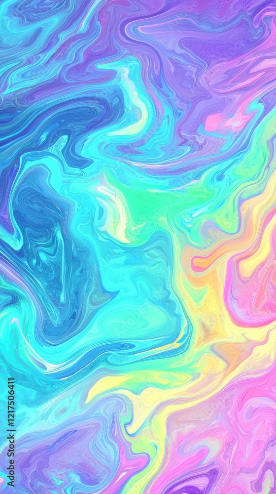 Poster bright neon colors blending and swirling together create a mesmerizing psychedelic pattern, evoking 
